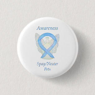 Spay/Neuter Pets Awareness Angel Ribbon Art Pin