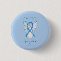 Spay/Neuter Pets Awareness Angel Ribbon Art Pin