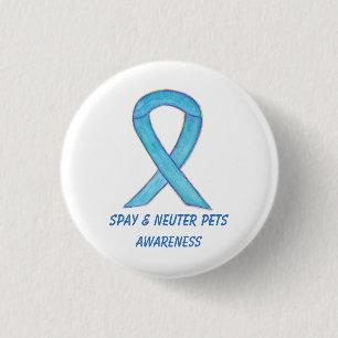 Spay/Neuter Pets Awareness Custom Ribbon Art Pin