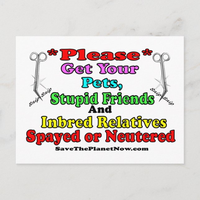 Spay or Neuter Postcard (Front)