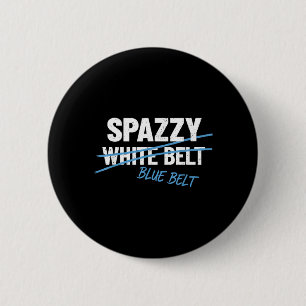 Spazzy White Belt Blue Belt Brazilian Jiu-Jitsu 6 Cm Round Badge