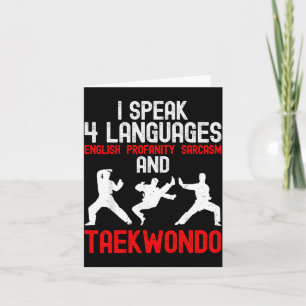 Speak 4 Languages and Taekwondo - Martial Arts Card