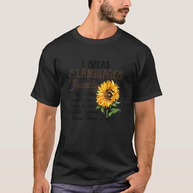 Speak 5 Languages Fluently Bookish Smut Reader Boo T-Shirt (Front)