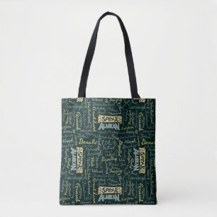 Speak Alaskan! Dark Green Tote Bag