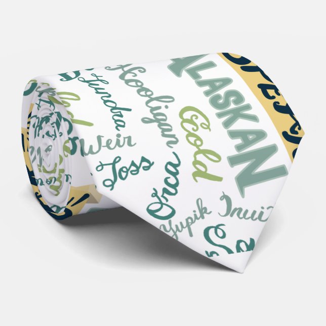 Speak Alaskan! White Tie (Rolled)