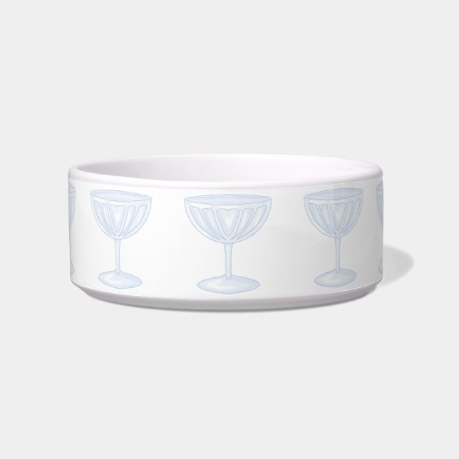 Speak! Easy, Fur and Fancy Champagne Coup Pet Bowl (Front)