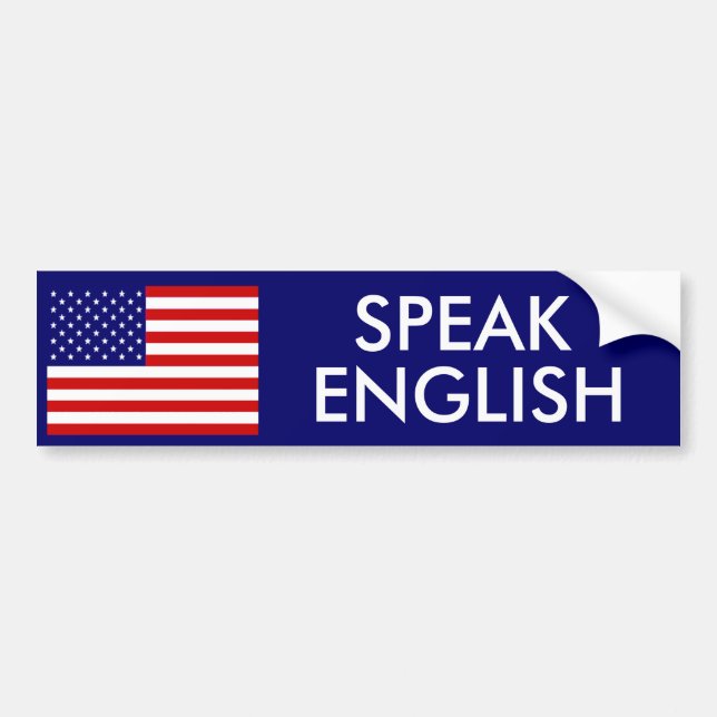 SPEAK ENGLISH BUMPER STICKER (Front)