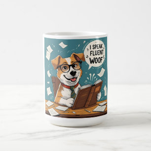 Speak Fluent Woof Funny Dog Lover Coffee Mug Gift