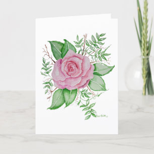 Speak Jesus Pink Rose Greeting Card