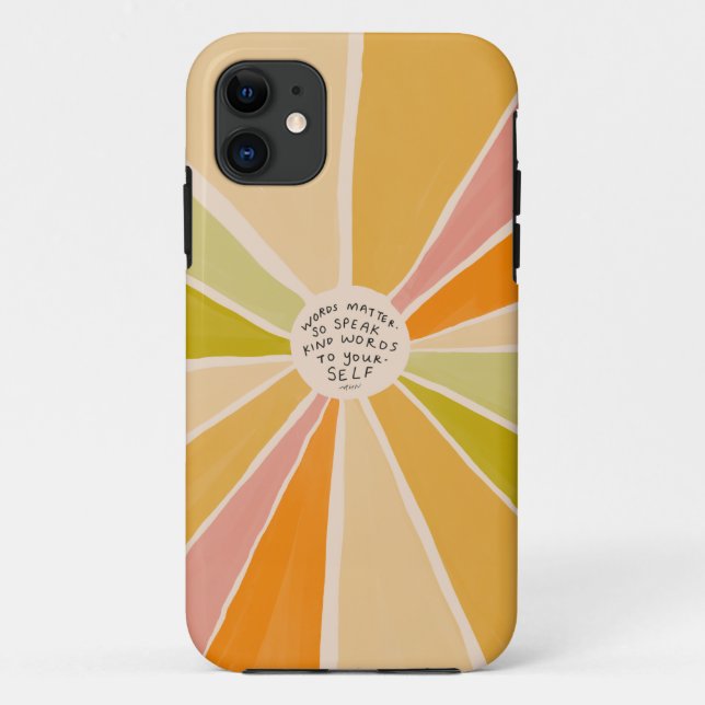 Speak Kind Words - Inspirational Positive Colourfu Case-Mate iPhone Case (Back)
