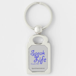 Speak Life Bible Quotes Key Ring