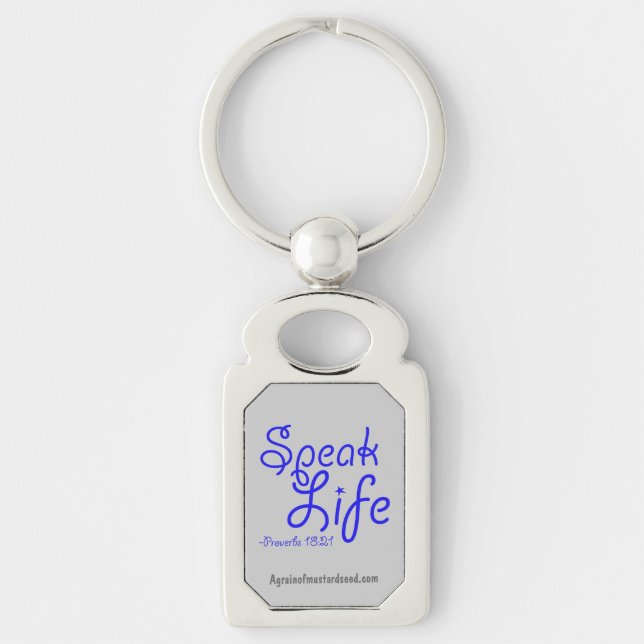 Speak Life Bible Quotes Key Ring (Front)