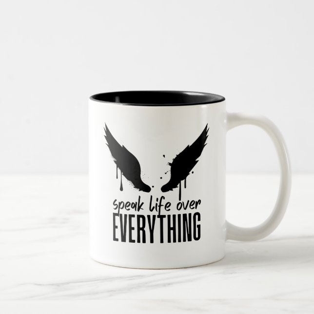 Speak Life Over Everything Two-Tone Coffee Mug (Right)