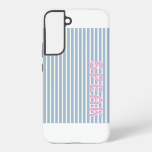 SPEAK Logo Grey Stripes Samsung Galaxy Case