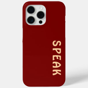 SPEAK  Logo Maroon  iPhone 15 Pro Max Case