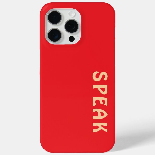 SPEAK  Logo Red  Case-Mate iPhone Case (Back)