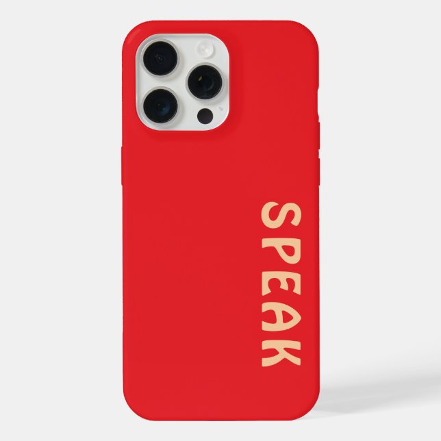 SPEAK  Logo Red  iPhone Case (Back)