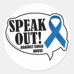 Speak Out Against Child Abuse Classic Round Sticker