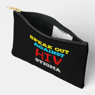 Speak Out Against HIV Stigma - AIDS Awareness Accessory Pouch