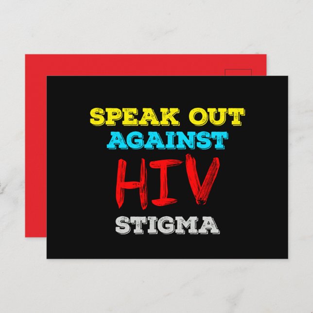 Speak Out Against HIV Stigma - AIDS Awareness Postcard (Front/Back)