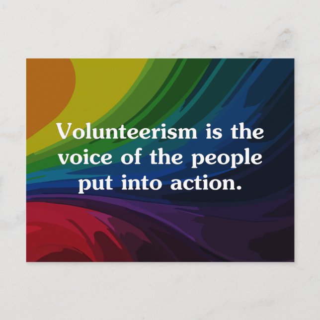 Speak out by volunteering (2) postcard (Front)
