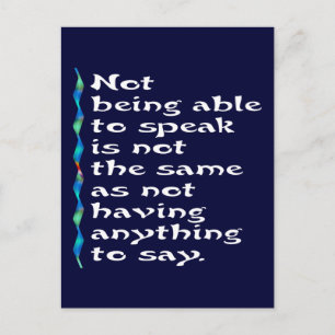 Speak Postcard