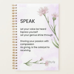 Speak - Self Love Empowerment Poem Planner