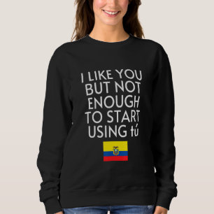 Speak Spanish Ecuador Flag Usted Tu Ecuadorian Sweatshirt