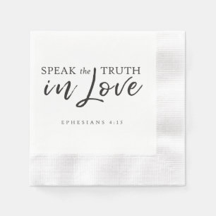 Speak the Truth In Love Ephesians 4:15 Bible Verse Napkin