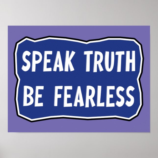 Speak Truth Be Fearless     Poster (Front)