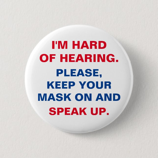 Speak up 6 cm round badge (Front)
