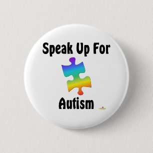 Speak Up For Autism 6 Cm Round Badge