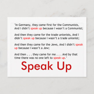 Speak Up! Postcard