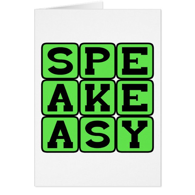Speakeasy, Illegal Bar (Front)