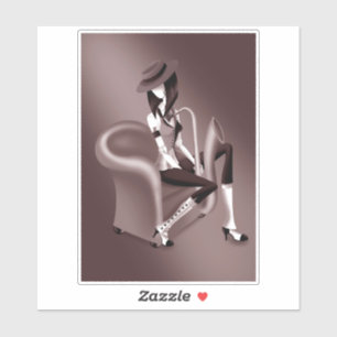 "Speakeasy" – Jazz-Inspired Sticker