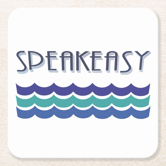 SpeakEasy Square Paper Coaster (Front)