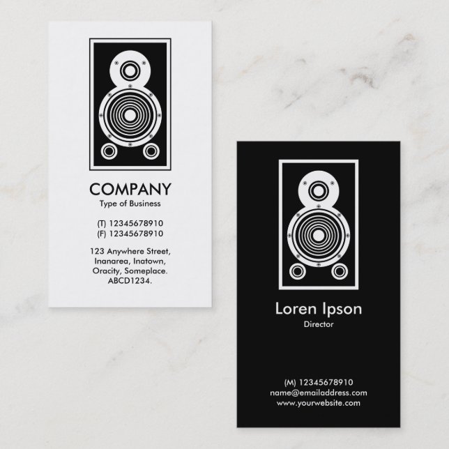 Speaker - Alternating sides Business Card (Front/Back)