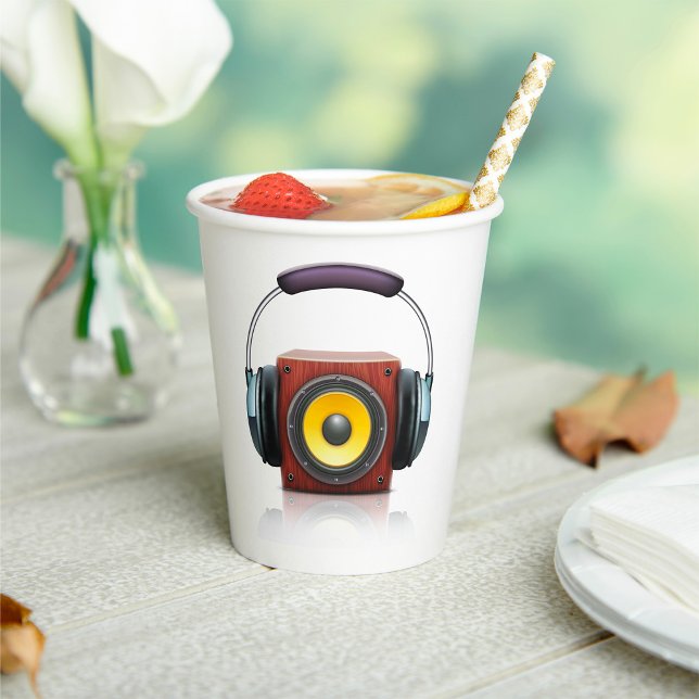 Speaker And Headphones Paper Cups (Creator Uploaded)