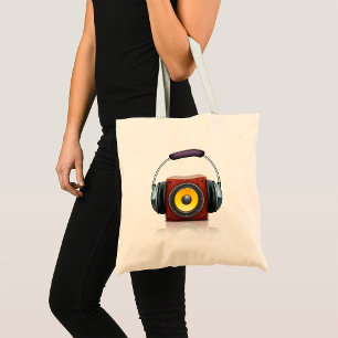 Speaker And Headphones Tote Bag
