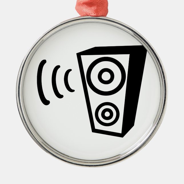 Speaker beat music metal ornament (Front)