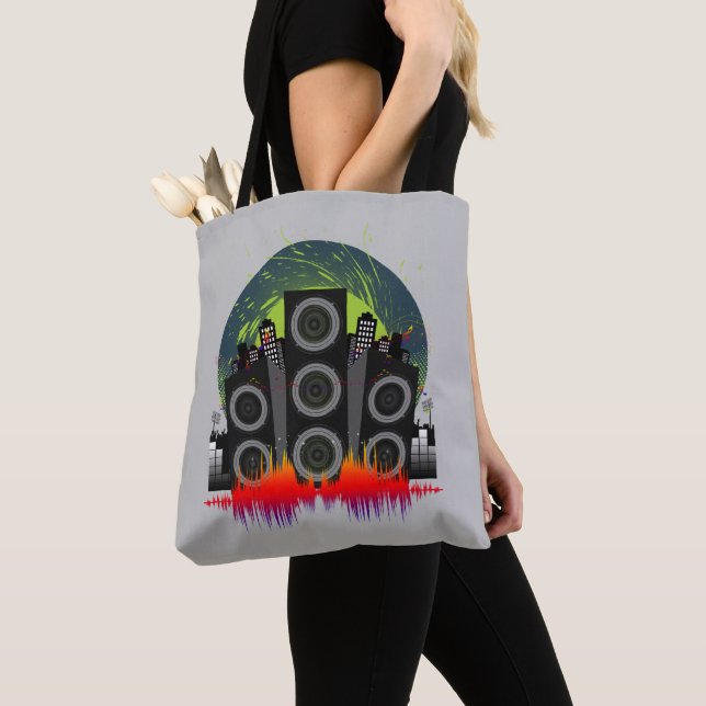 Speaker Blast Tote Bag (Close Up)