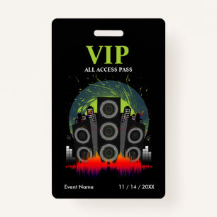 Speaker Blast VIP All Access Pass ID Badge