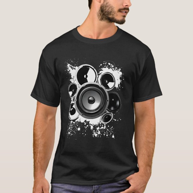 Speaker Building Electronics Sound Frequency Subwo T-Shirt (Front)