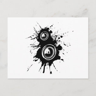 Speaker Splatter Postcard