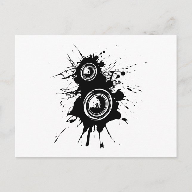 Speaker Splatter Postcard (Front)