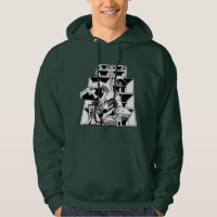 Speaker Stack Men's Hooded Sweatshirt, White