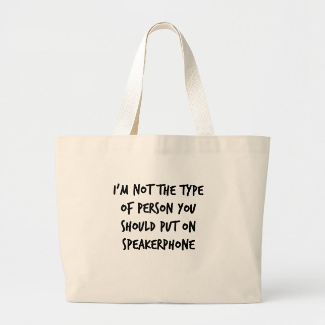 Speakerphone Large Tote Bag (Front)