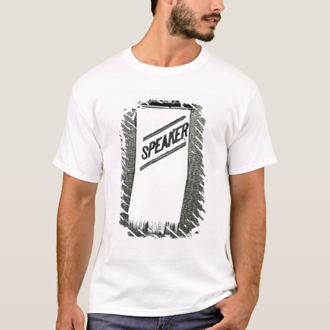 Speaker's badge for the Suffragette meeting T-Shirt (Front)