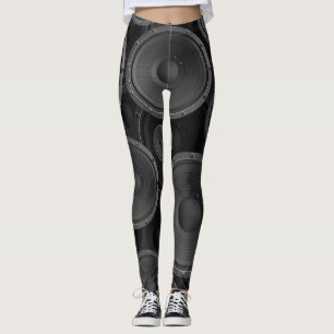 Speakers: Continuous Texture Seamless Pattern. Leggings