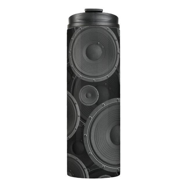 Speakers: Continuous Texture Seamless Pattern. Thermal Tumbler (Front)